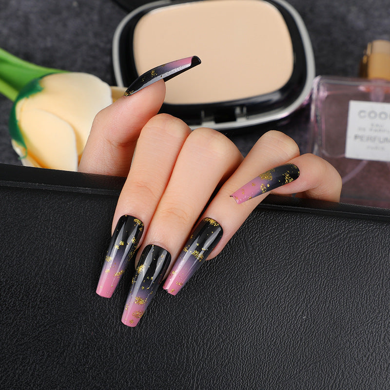 Elegant artificial nails with gold accents Stornfield