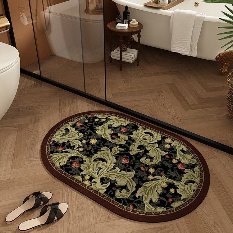 Decorative Oval Bath Mat