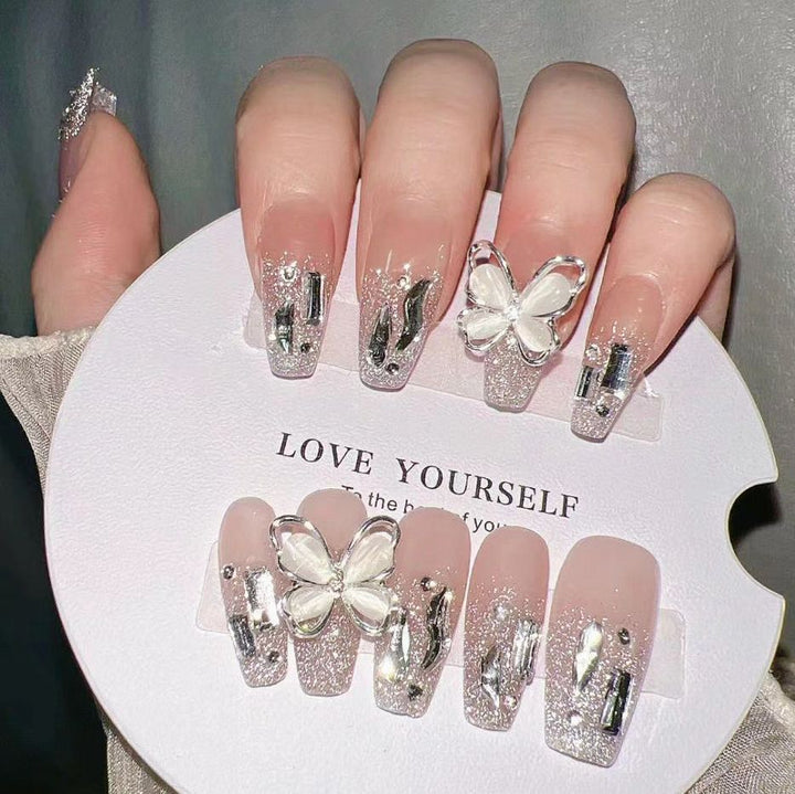 Premium Decorative Butterfly Press-On Nail Extensions Stornfield