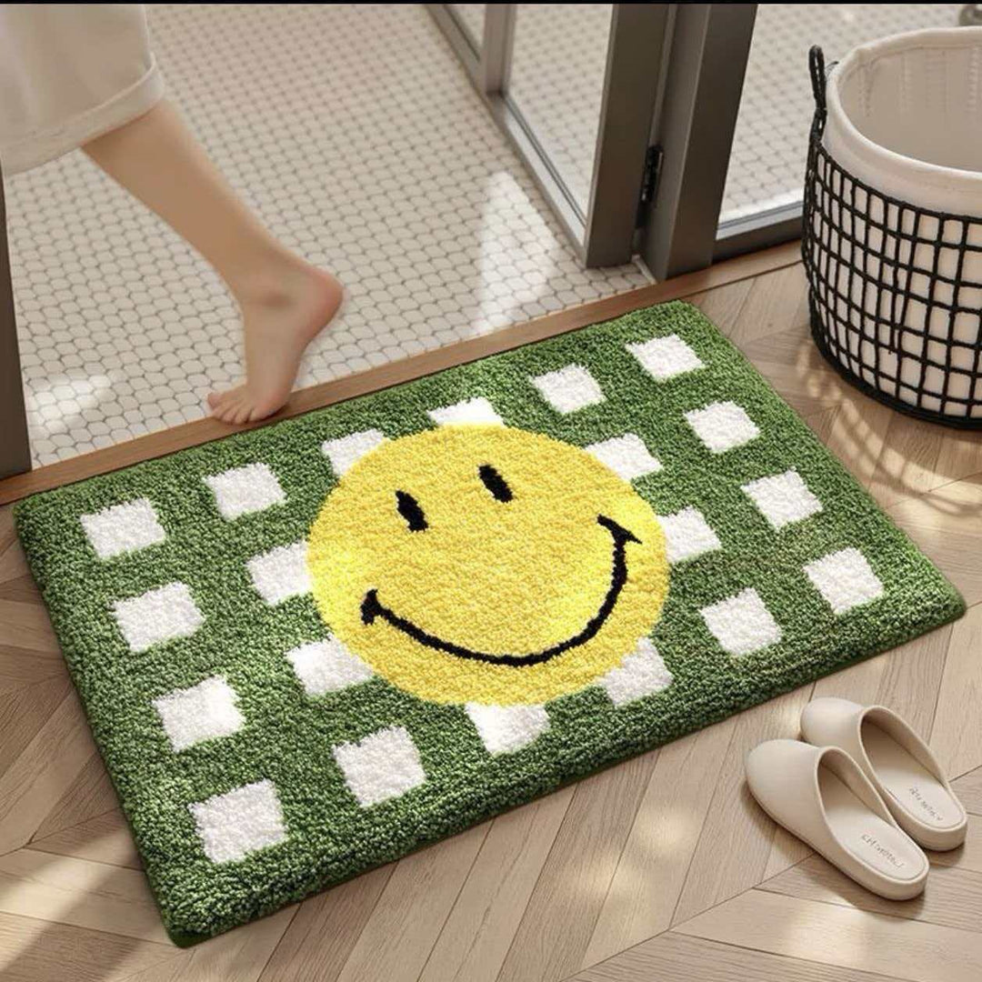Fun Smiley Face Welcome Mat