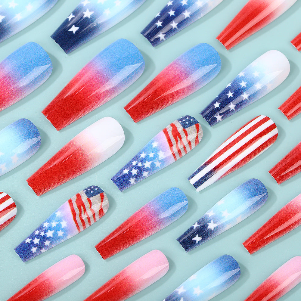 Artificial nail set with patriotic design Stornfield
