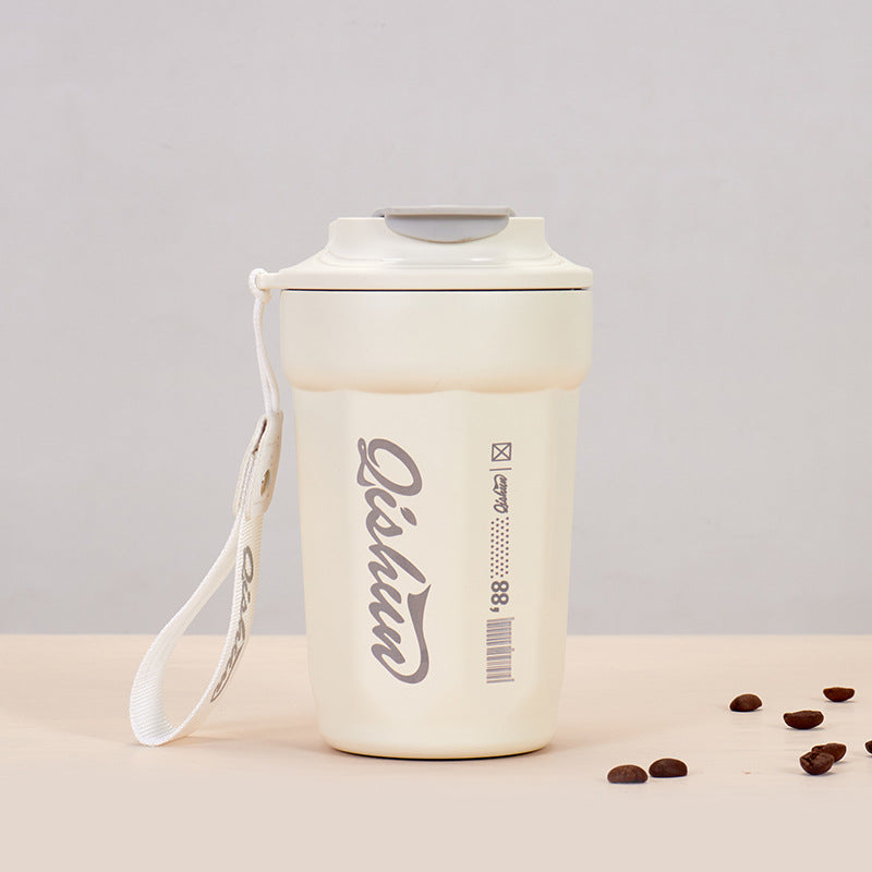 Ladies practical insulated drinking cup with carry strap Stornfield