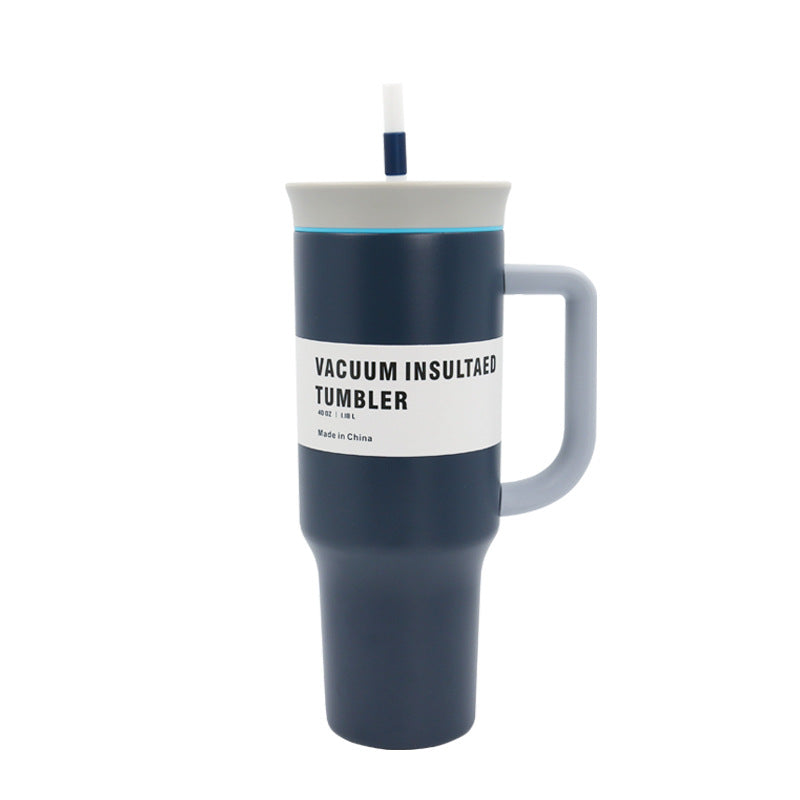 Women's Vacuum-Insulated Drinking Cup with Handle and Straw Stornfield