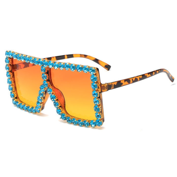 Women's striking square sunglasses with sparkling appliques Stornfield