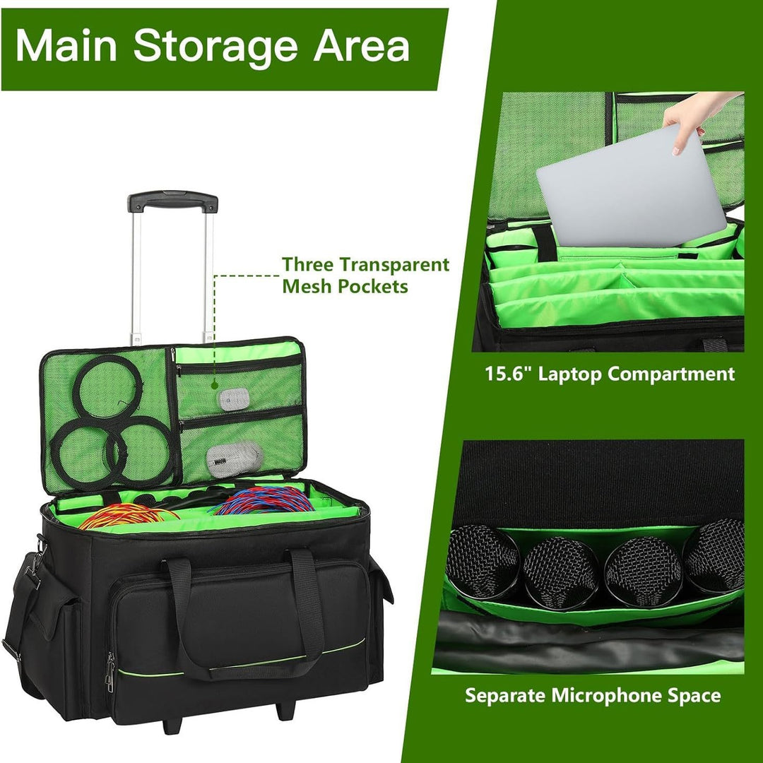 Multifunctional storage bag with wheels and organizer Stornfield