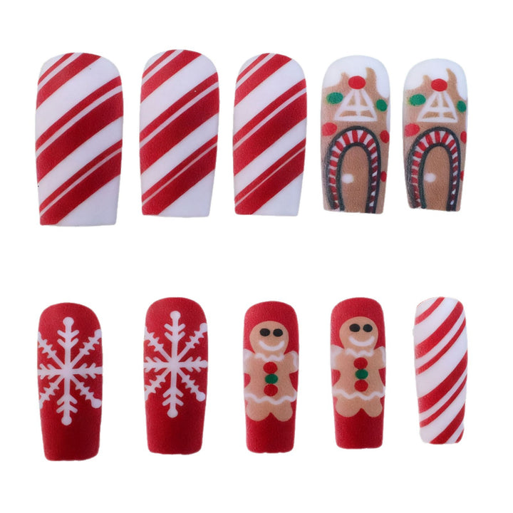Festive Holiday-Themed Acrylic Nail Art Enhancements Stornfield