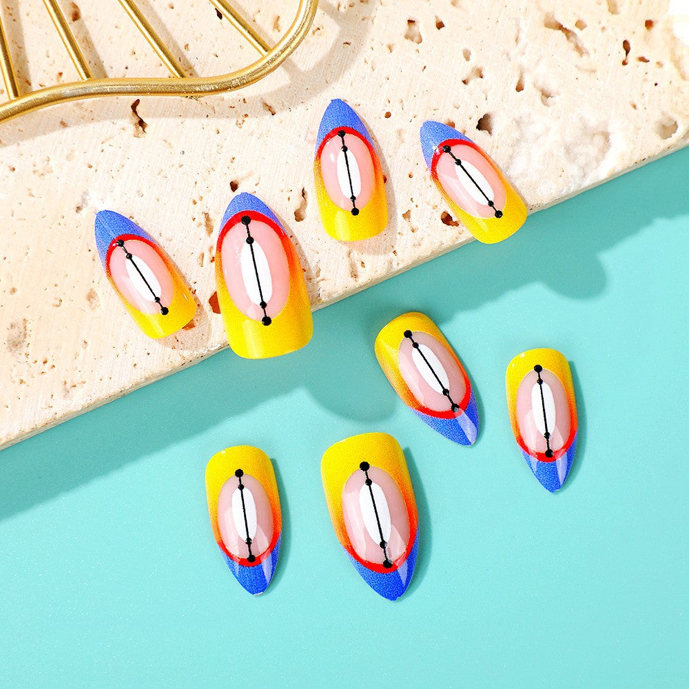 Creative artificial nails in modern geometric style Stornfield