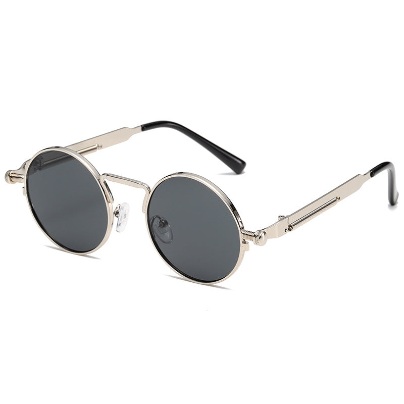 Women's fashionable round sunglasses with precise metal frame Stornfield