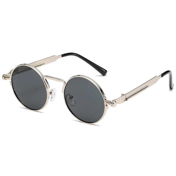 Women's fashionable round sunglasses with precise metal frame Stornfield