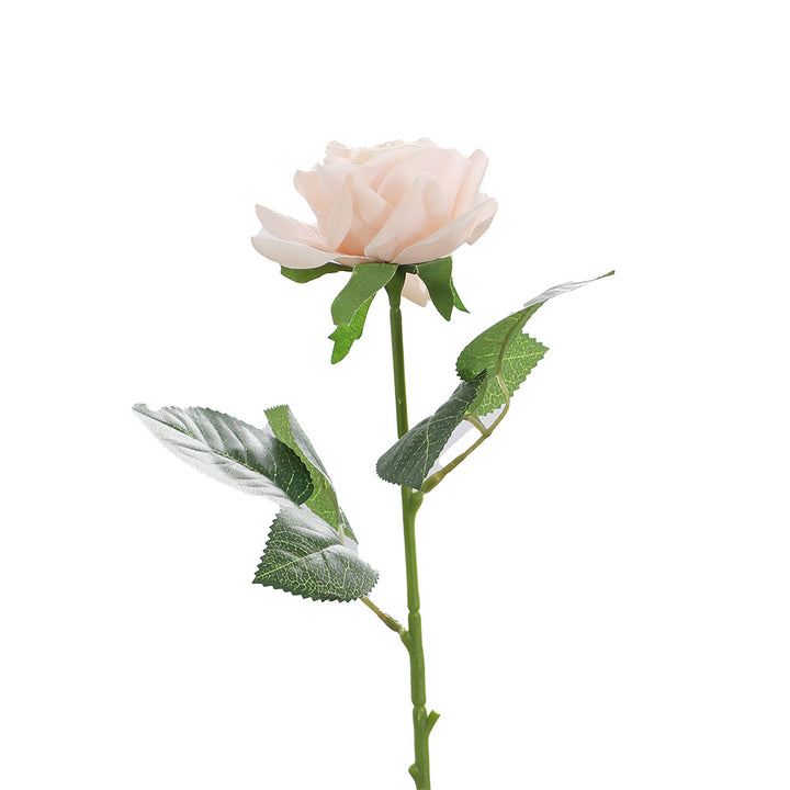Artificial Silk Rose with Leaves