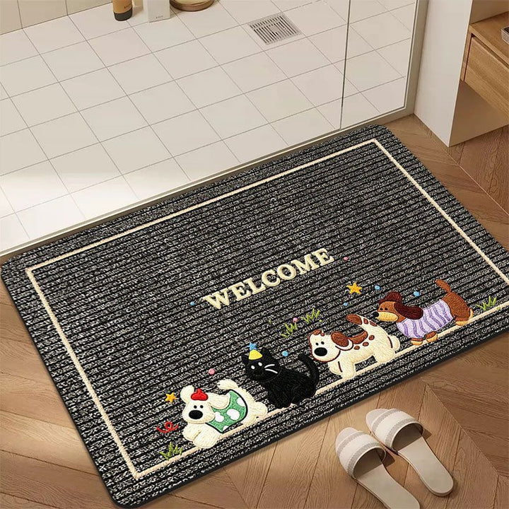 Cat-Themed Welcome Mat