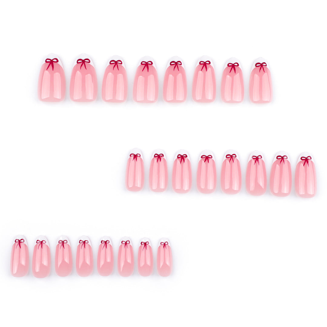 Elegant nail art with bow design Stornfield