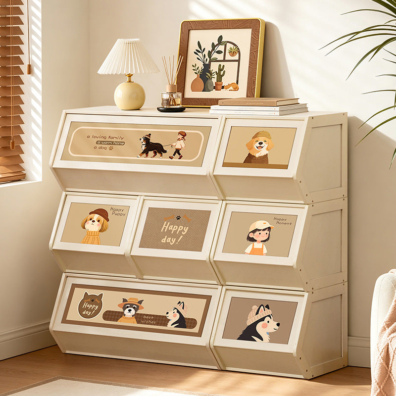 Storage unit with retractable front and friendly design Stornfield