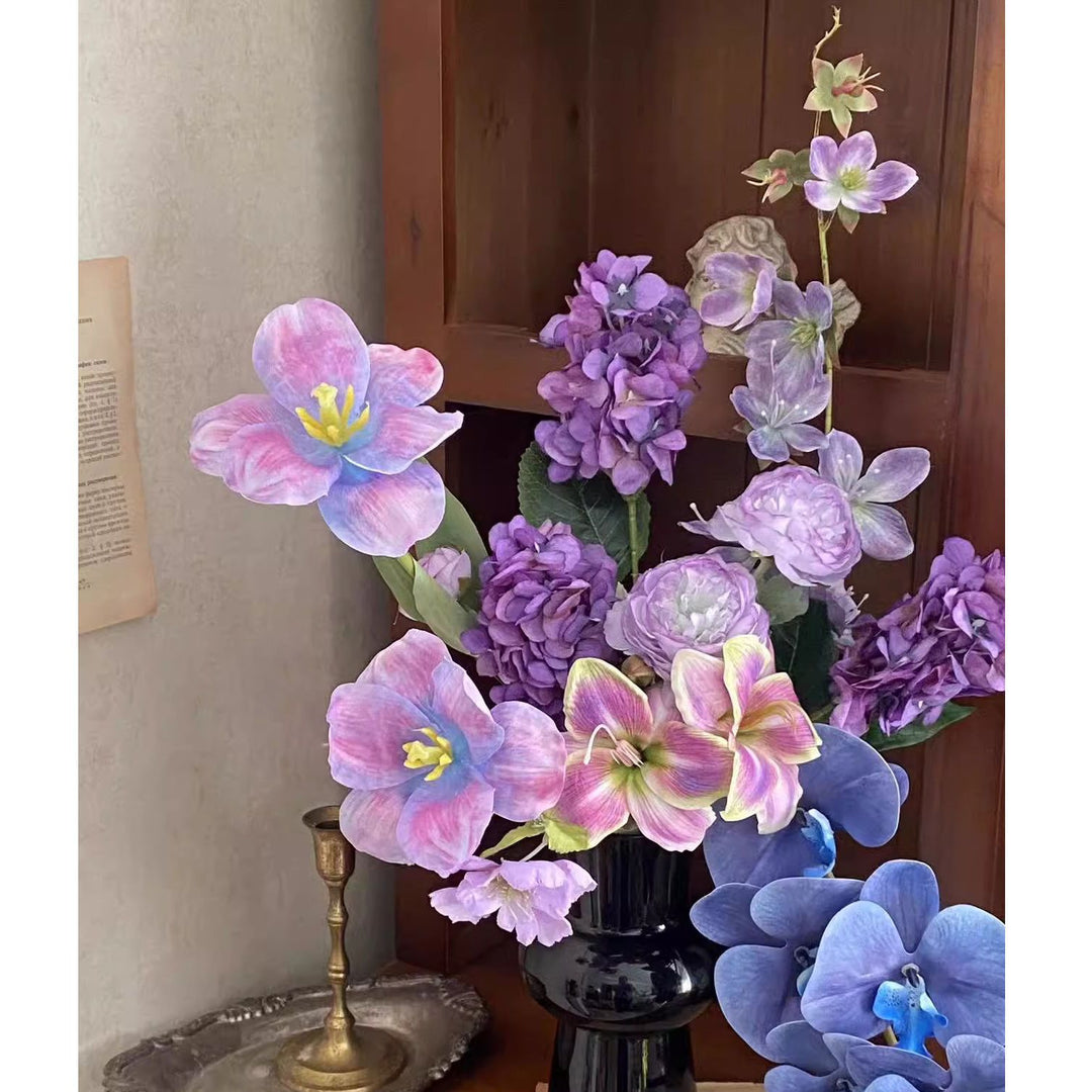 Lifelike Floral Arrangement in Elegant Vase