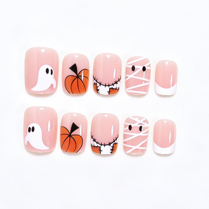 Halloween-Themed Press-On Nail Art Stornfield