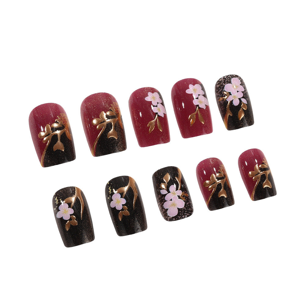 Artificial nails with elegant floral accents Stornfield
