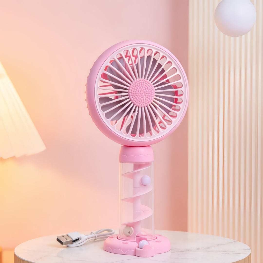 Ladies Portable Mini USB Fan with Creative Spiral Design Stornfield
