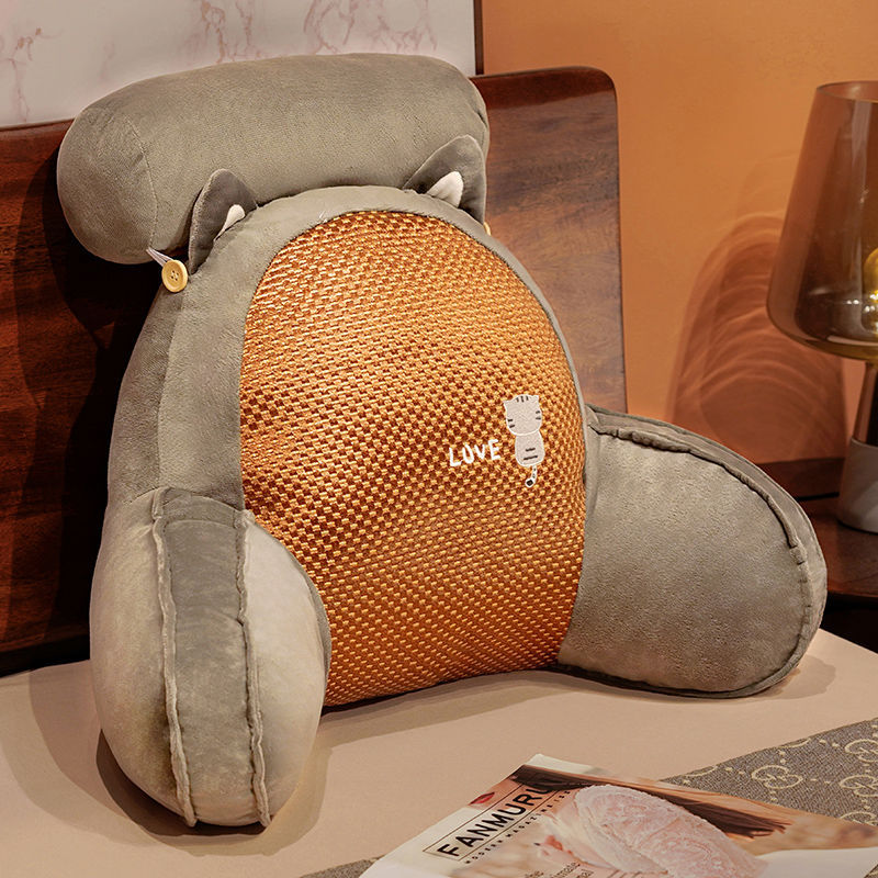 Cozy back support pillow with bear motifs Stornfield
