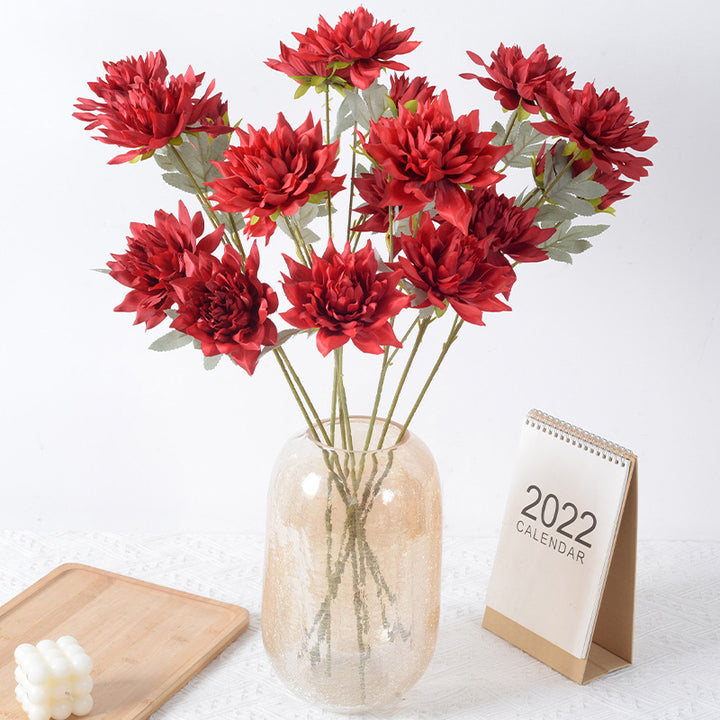 Artificial Dahlia Floral Stem