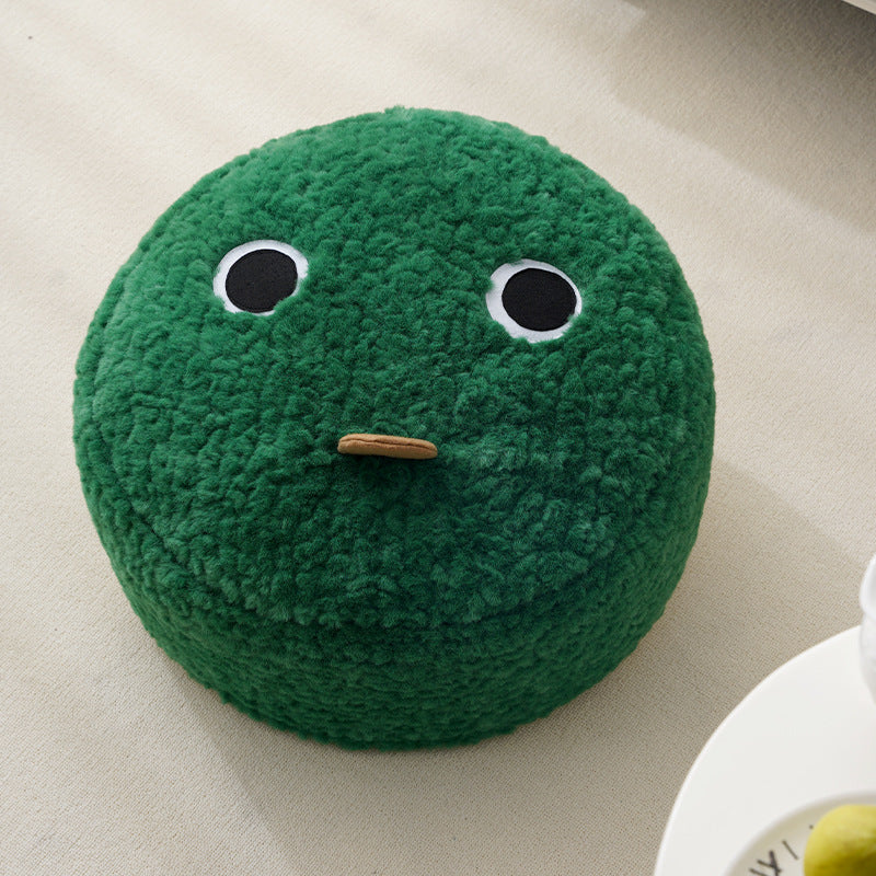 beef sitting pouf with EPP foam balls filling and removable cover