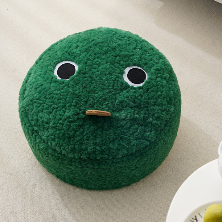 beef sitting pouf with EPP foam balls filling and removable cover