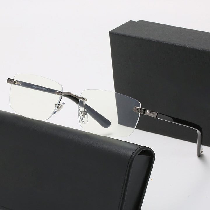 Women's fashionable half-frame glasses with comfortable nose pads and elegant design Stornfield
