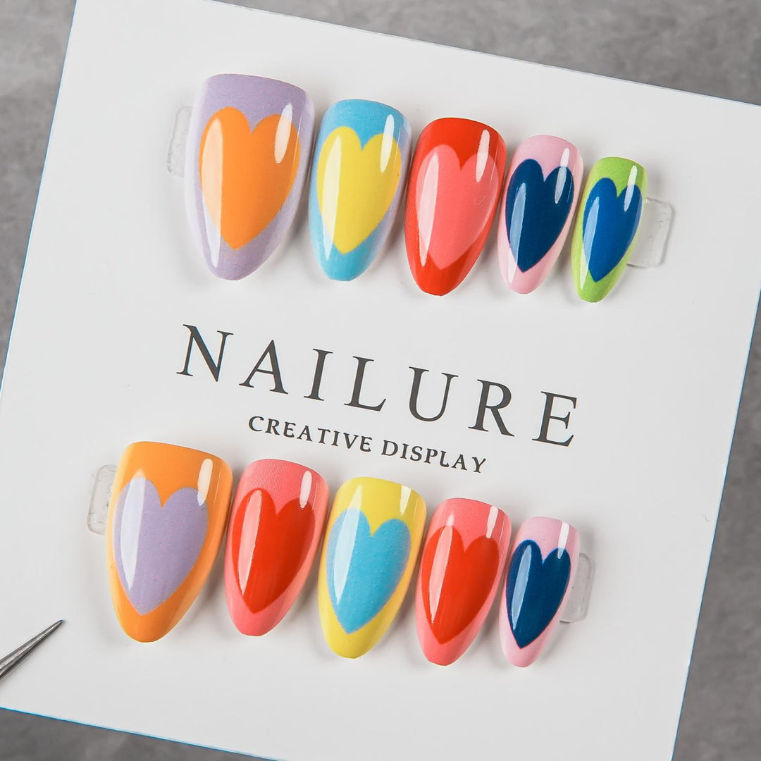 Creative Heart Design Press-On Nail Set