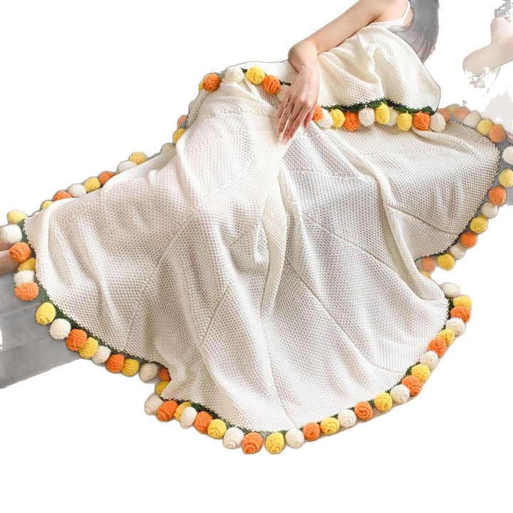 Cozy flower knit scarf Stornfield