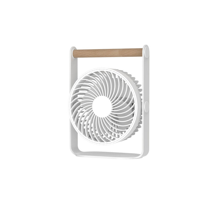 Unisex portable table fan with adjustable tilt function and wooden handle Stornfield