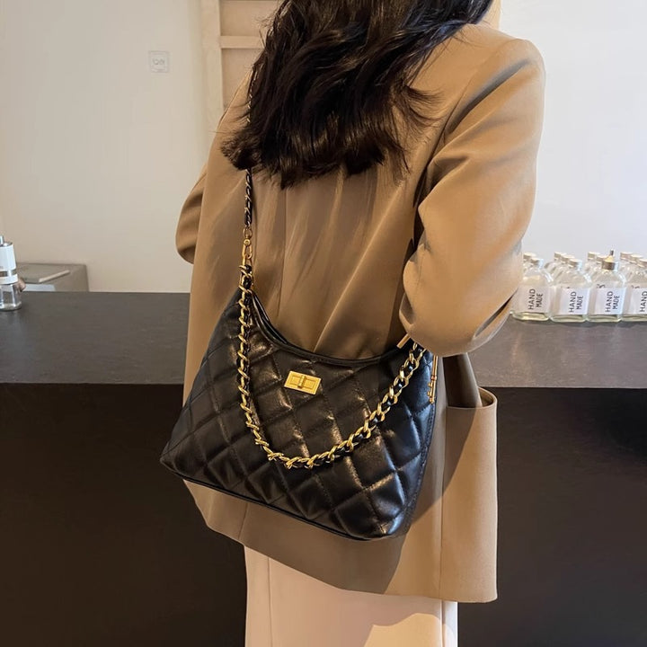 Quilted Chain-Detail Shoulder Bag Stornfield