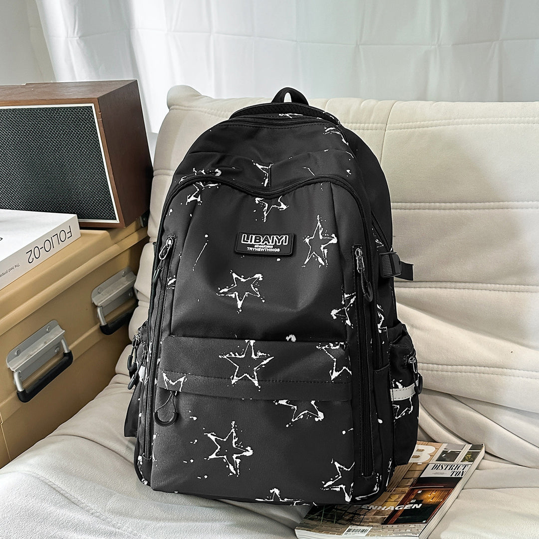 Multi-Functional Star-Patterned Backpack Stornfield