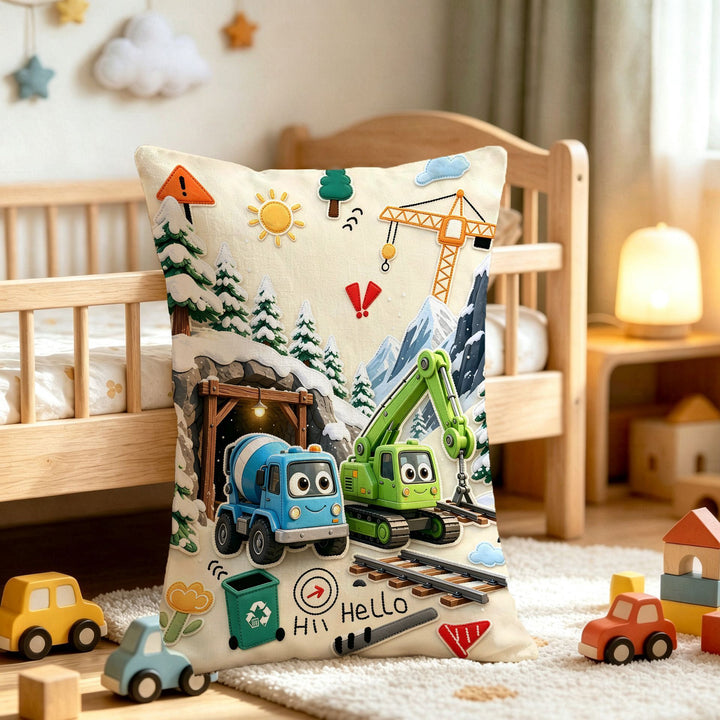 Cartoon-Themed Decorative Plush Pillow