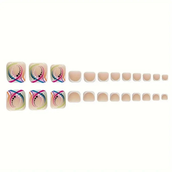 Artistic Geometric Nail Art Extensions Stornfield