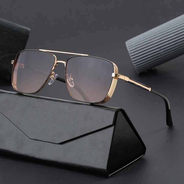 Women's fashionable square sunglasses with luxurious metal accents Stornfield