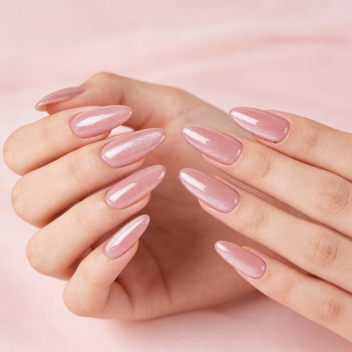 Artificial nails with sparkling finish and elegant design Stornfield