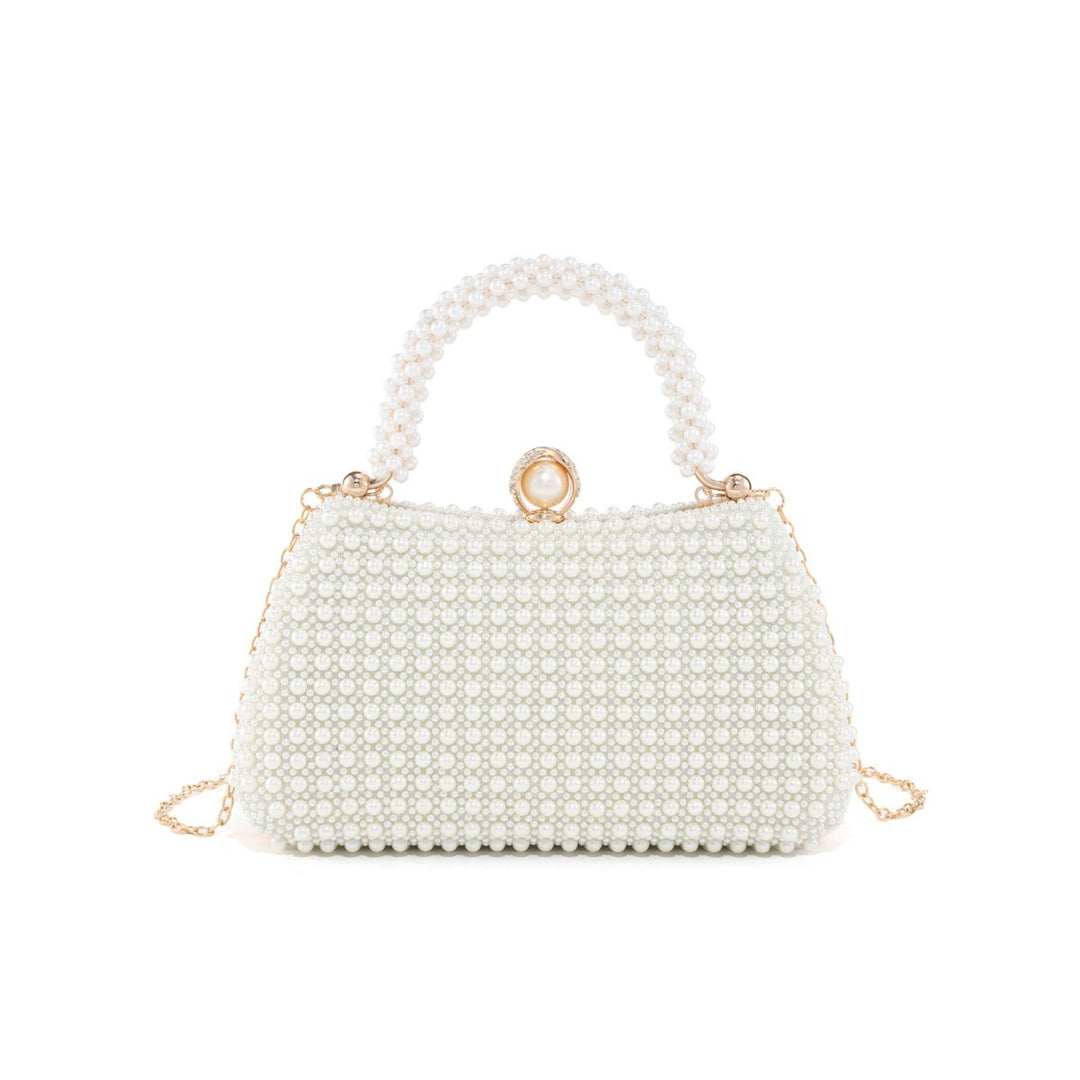Pearl-Embellished Evening Handbag