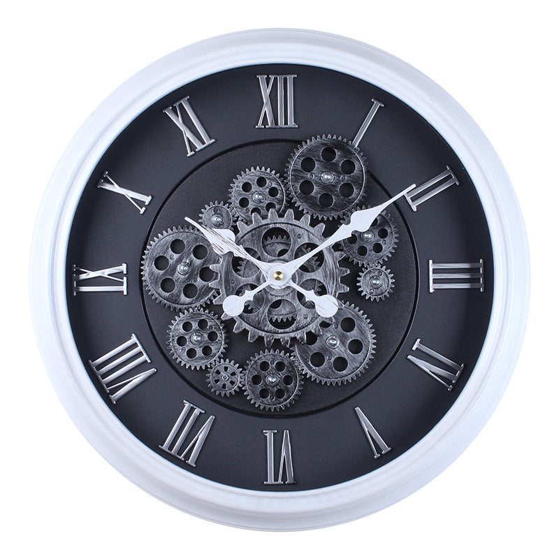 Wall clock with modern mechanical design Stornfield