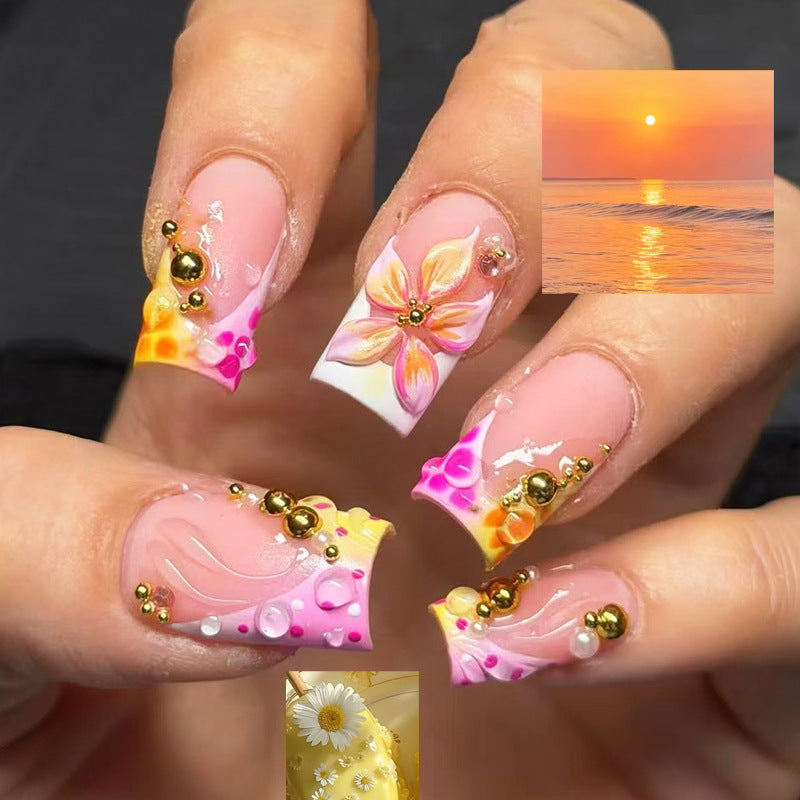 Floral Art Press-On Nail Tips Stornfield