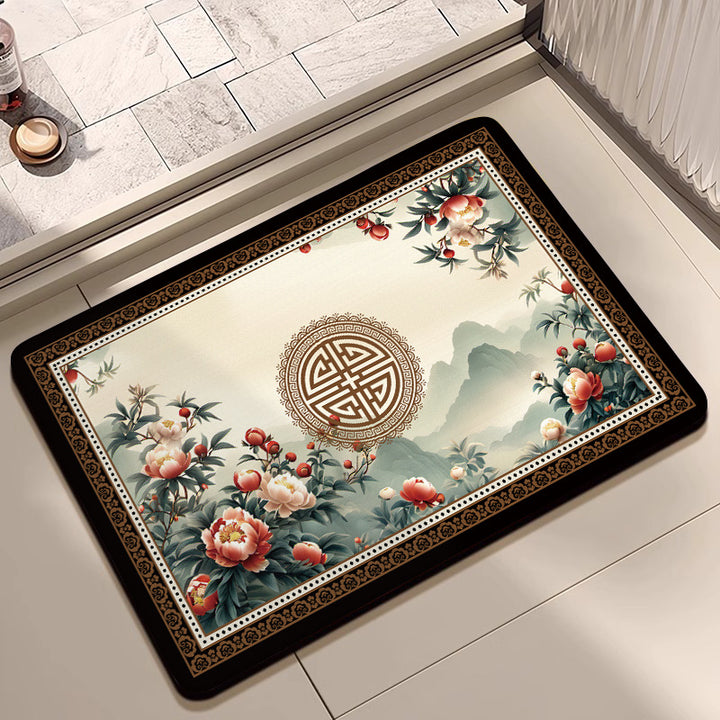 Artistic Floral Bath Mat Stornfield