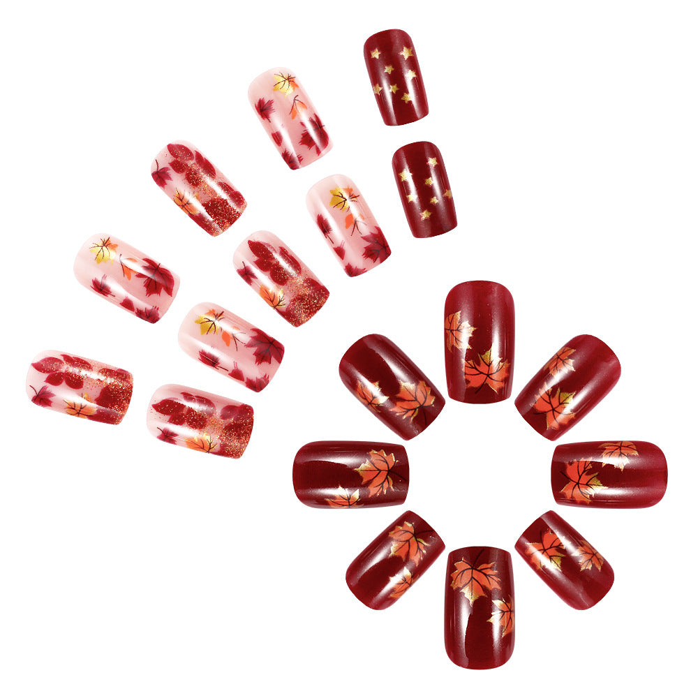 Autumn-Themed Press-On Nails Stornfield