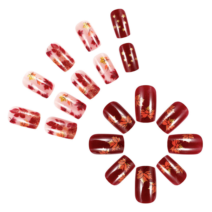 Autumn-Themed Press-On Nails Stornfield