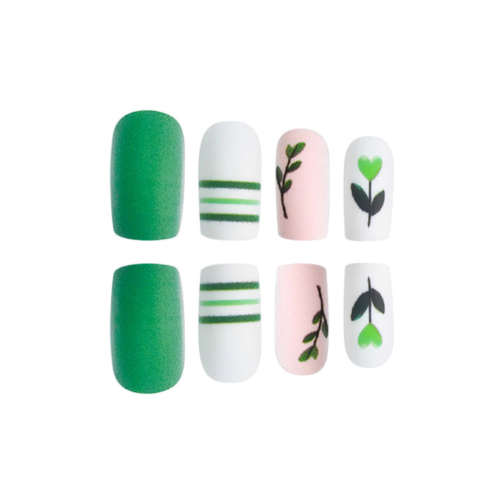 Botanical-Themed Press-On Nail Art Stornfield