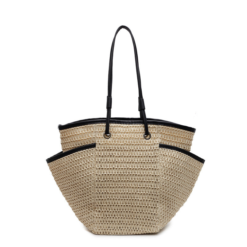 Spacious basket bag with fine leather accents Stornfield