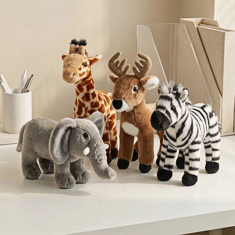 Plush Zebra Stuffed Animal with Soft Striped Fur and Realistic Mane Stornfield