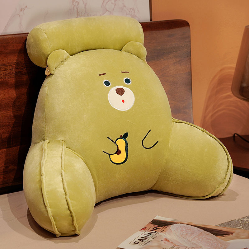 Cozy back support pillow with bear motifs Stornfield