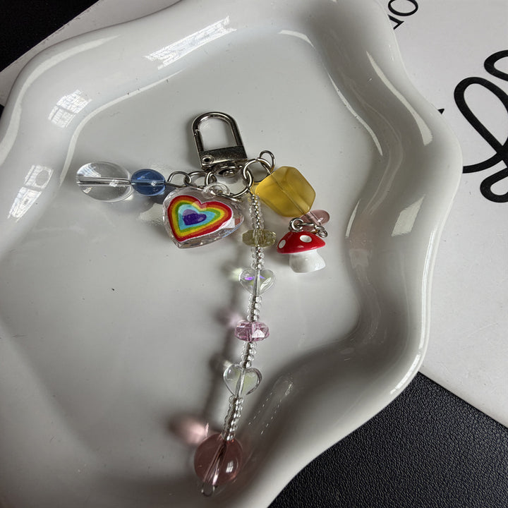 Decorative Heart and Bear Charm Keychain Stornfield