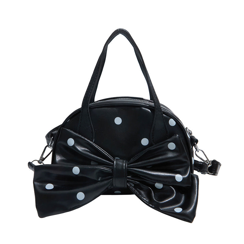 Bow-Embellished Handheld Purse