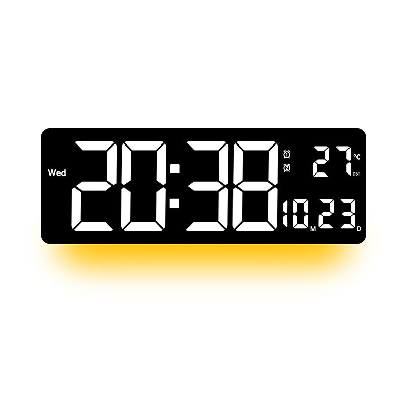 Digital Wall Clock with Multicolored LED Display Stornfield