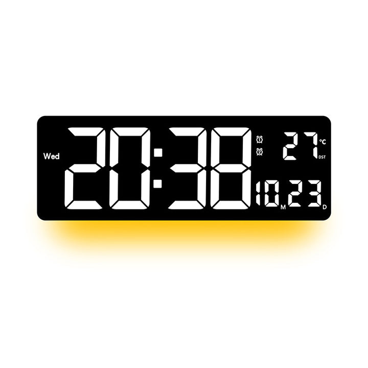 Digital Wall Clock with Multicolored LED Display Stornfield