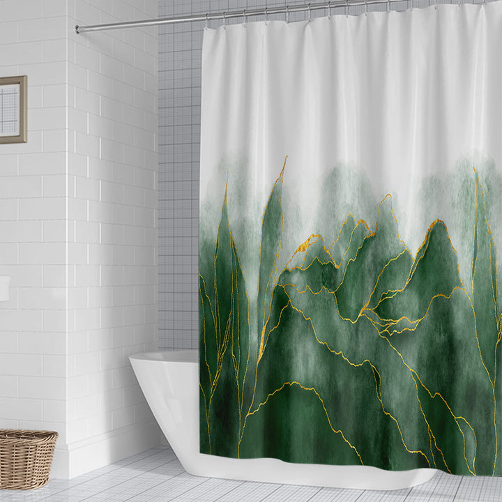Artistic Marble Print Shower Curtain Stornfield